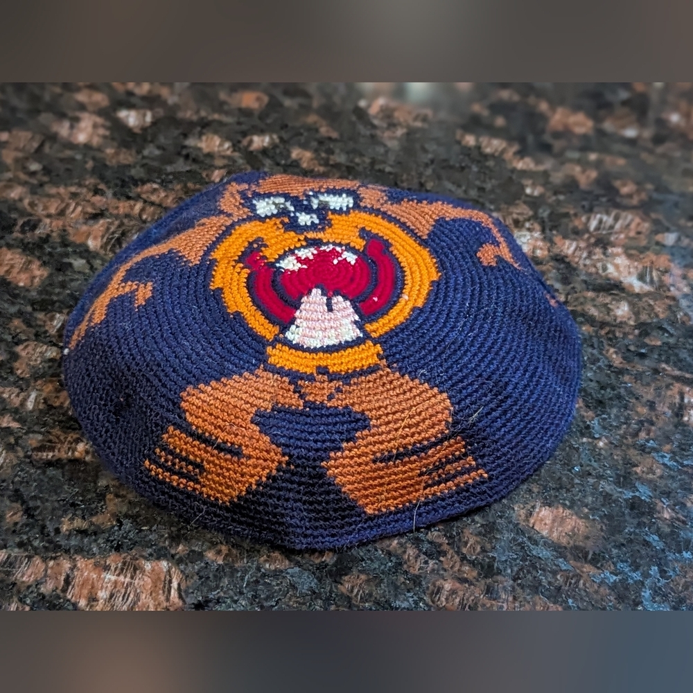 Hand Crafted Tazmanian Devil Knit Kippah For The Mischievous Child!